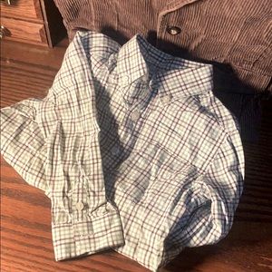 Boys 3T Plaid dress shirt cute holiday button down